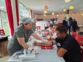 Beyləqanda “Talassemiyasız həyat naminə” qanvermə aksiyası keçirildi.