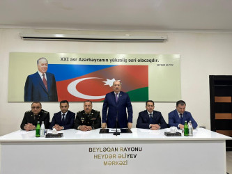 Beyləqanda Səfərbərlik və Hərbi Xidmətə Çağırış üzrə Dövlət Xidmətinin yaradılmasının ildönümü qeyd olunub