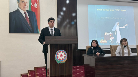“Uşaqlara kitab verək, həyat yükü yox: erkən evliliyə birlikdə yox deyək” mövzusunda maarifləndirici tədbir keçirilib.