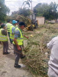 Beyləqan şəhəri ərazisində yerləşən daha bir suvarma kanalında bərpa və təmizlik işləri aparılıb